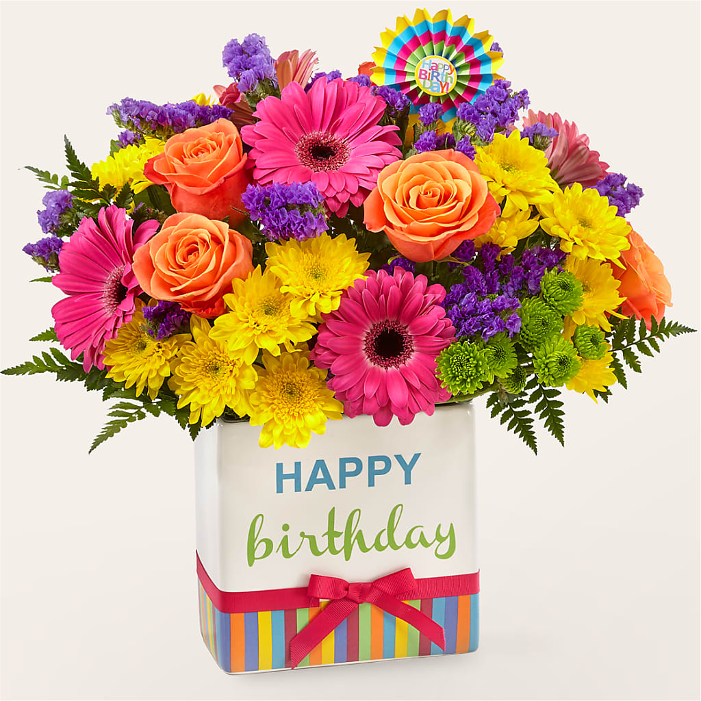 Birthday Brights Bouquet – Flair Floral Designs, Lake Dallas TX