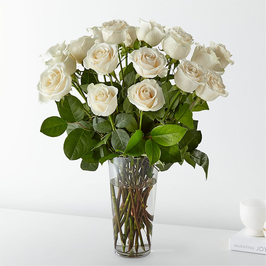 Long Stem White Rose Bouquet – Flair Floral Designs, Lake Dallas TX