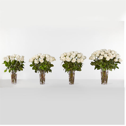 Long Stem White Rose Bouquet – Flair Floral Designs, Lake Dallas TX