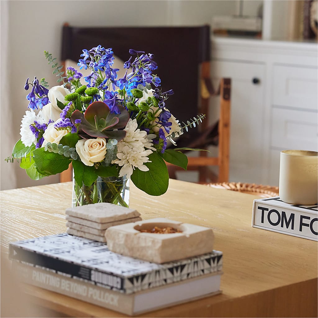 Cerulean Waves Bouquet – Flair Floral Designs, Lake Dallas TX