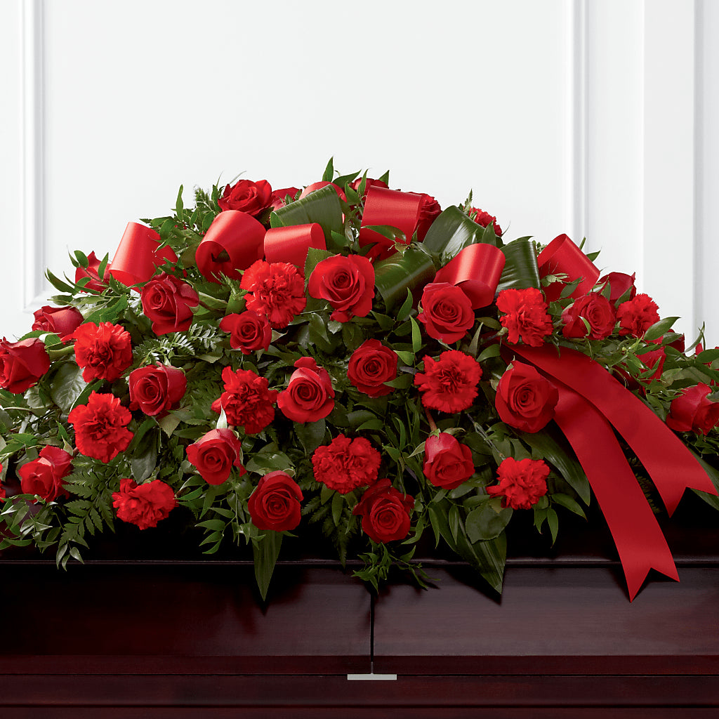 Tribute of Life Casket Spray – Flair Floral Designs, Lake Dallas TX