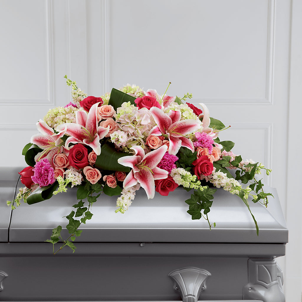 Splendid Grace Casket Spray – Flair Floral Designs, Lake Dallas TX