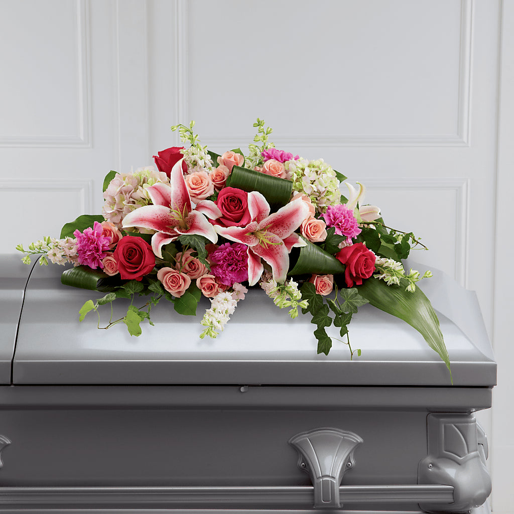 Splendid Grace Casket Spray – Flair Floral Designs, Lake Dallas TX