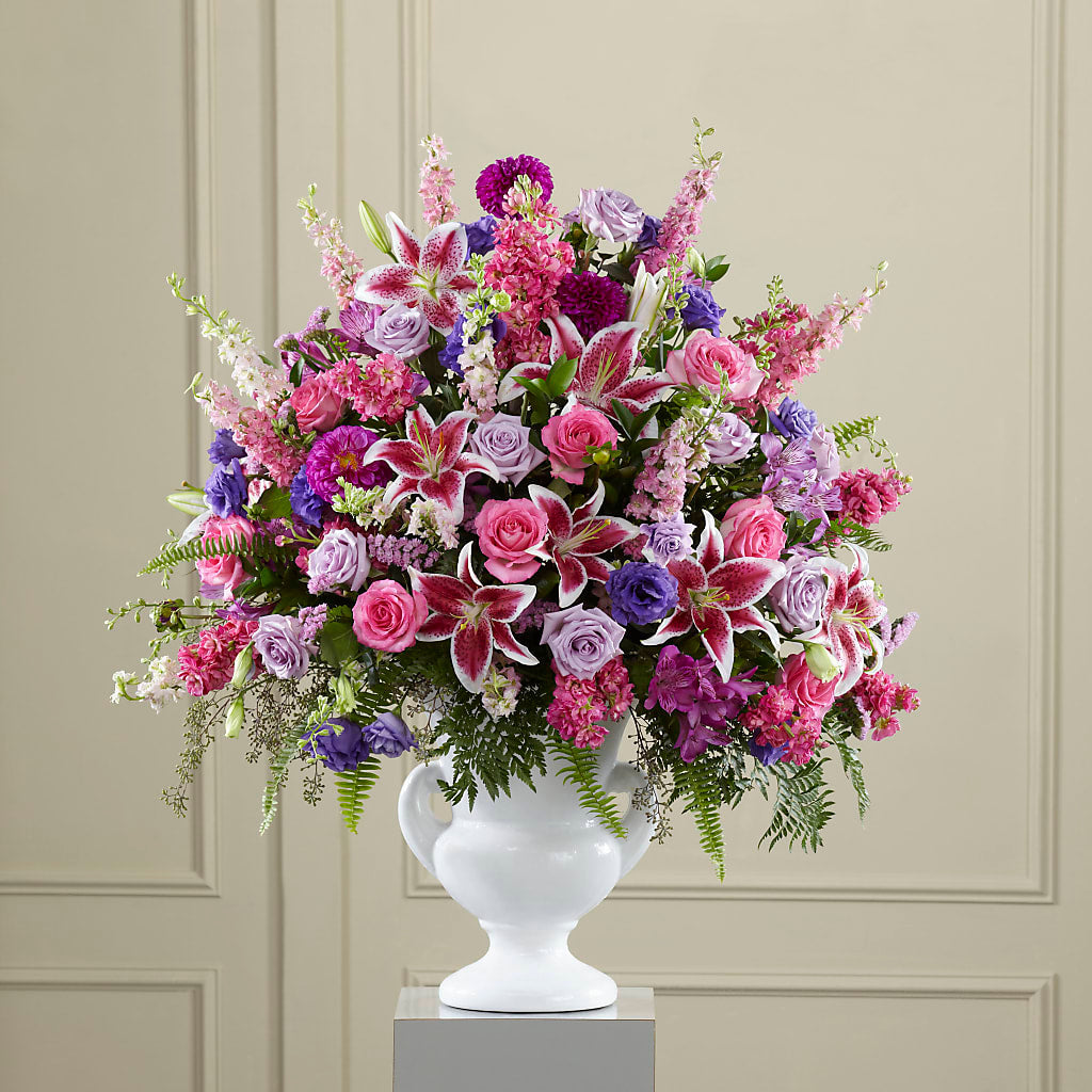 Peaceful Tribute Arrangement – Flair Floral Designs, Lake Dallas TX