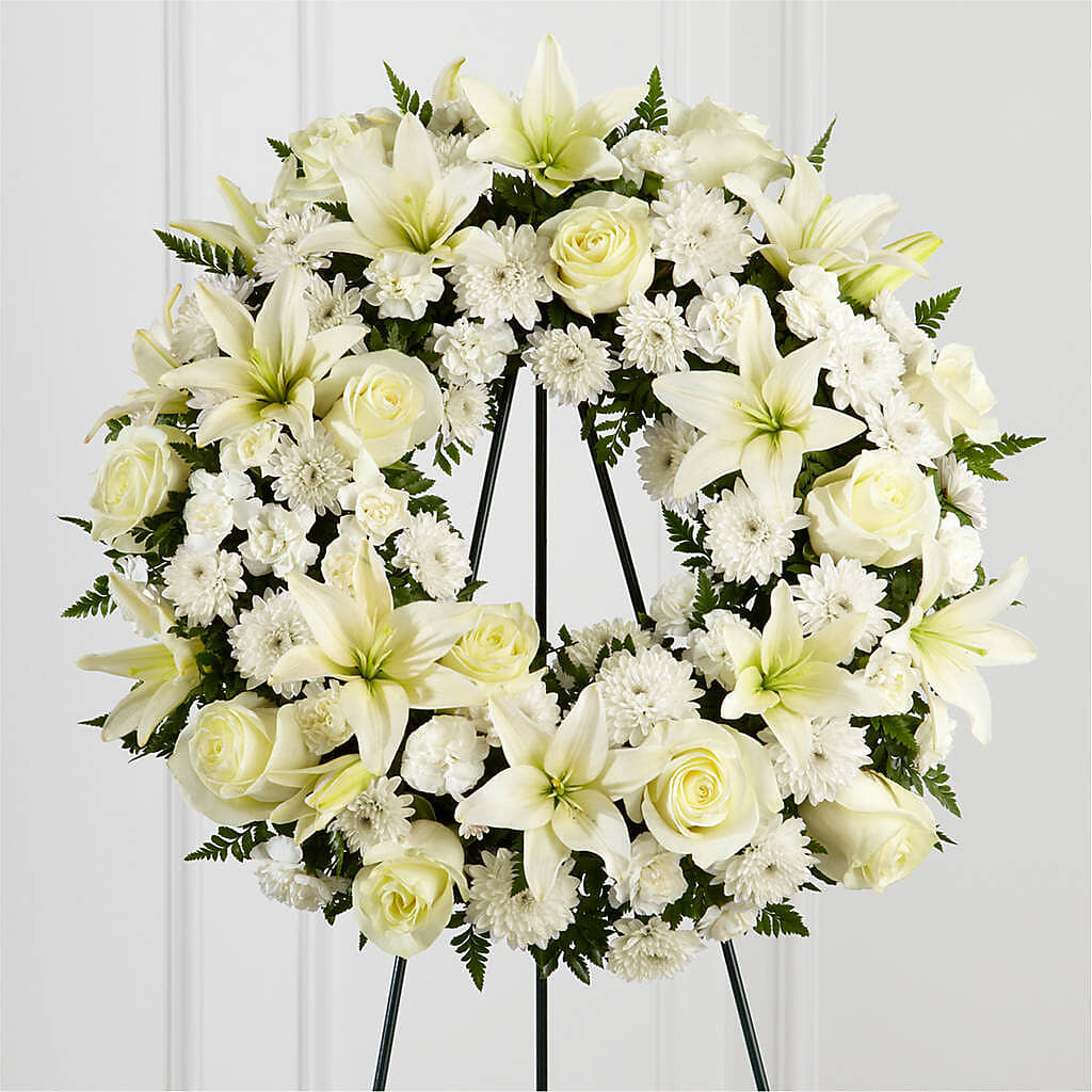 Treasured Tribute Wreath – Flair Floral Designs, Lake Dallas TX