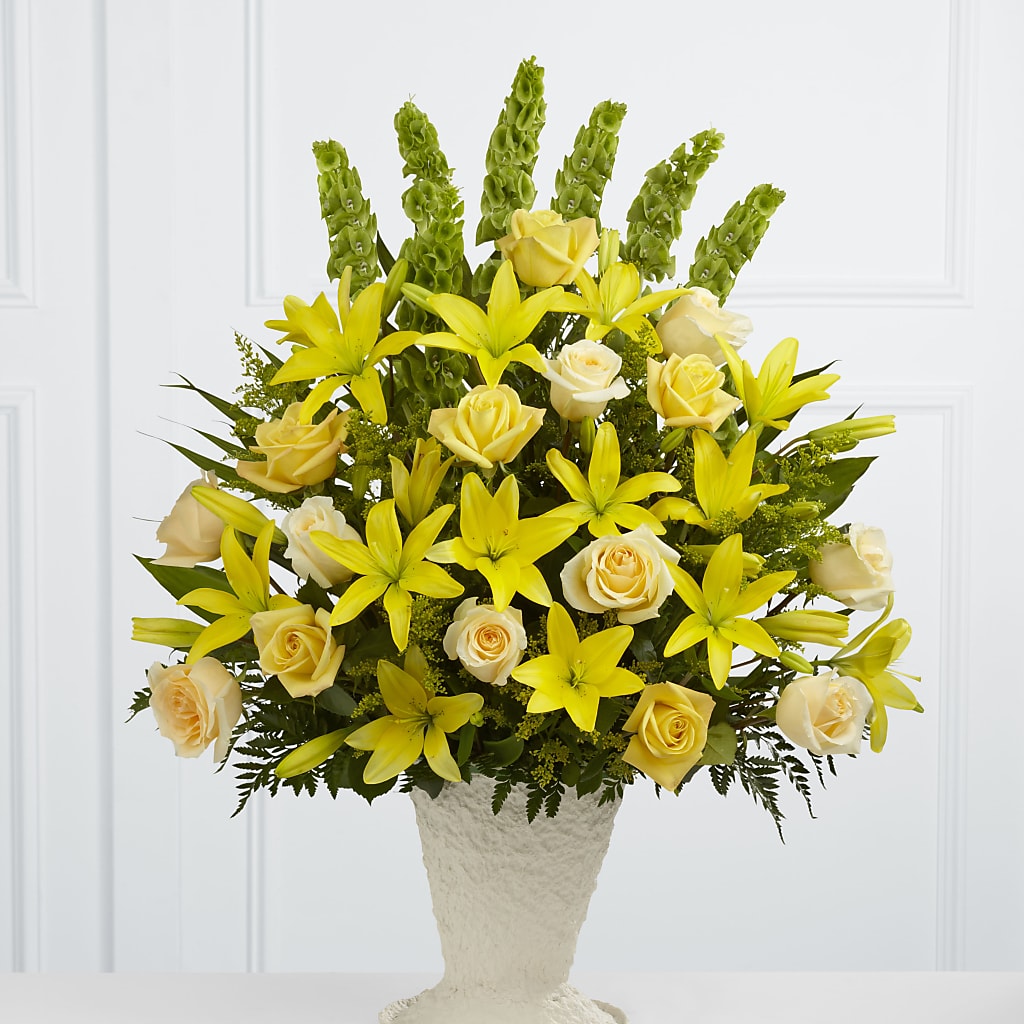 Golden Memories Arrangement – Flair Floral Designs, Lake Dallas TX