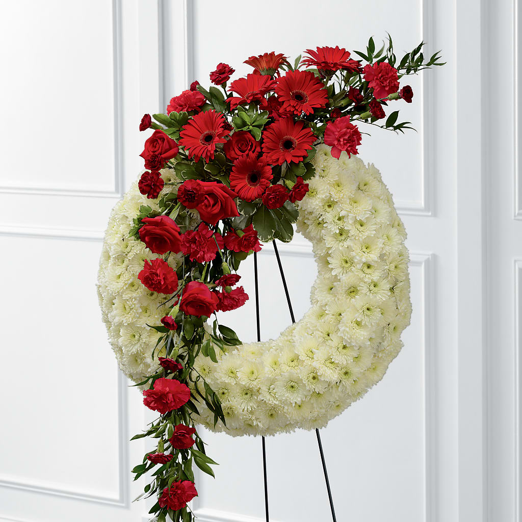 Graceful Tribute Wreath – Flair Floral Designs, Lake Dallas TX