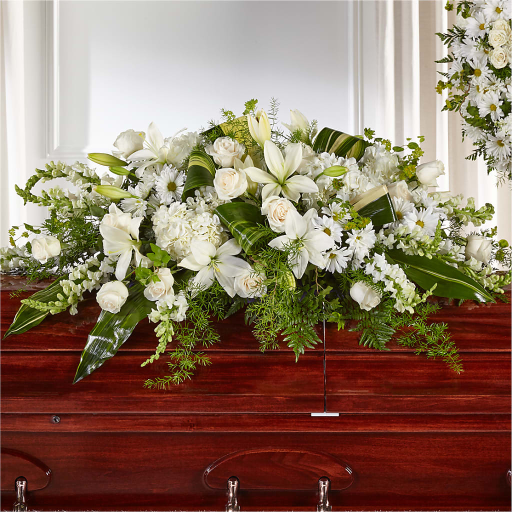 Abundance Casket Spray – Flair Floral Designs, Lake Dallas TX