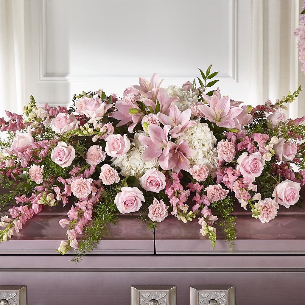 Life & Remembrance Casket Spray – Flair Floral Designs, Lake Dallas TX