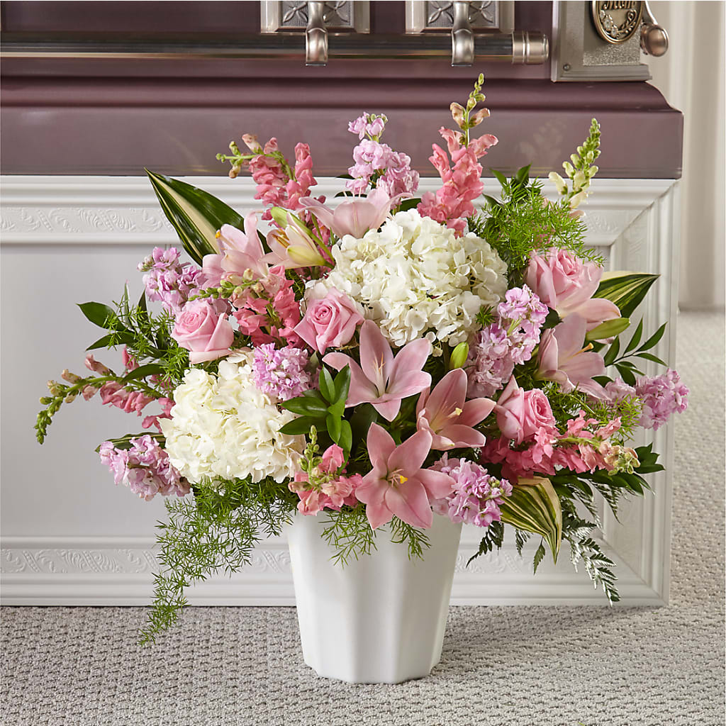 Simply Serene Floor Basket – Flair Floral Designs, Lake Dallas TX