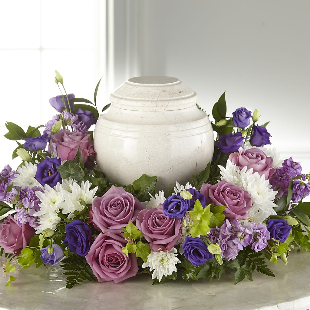 Blooming Sympathy Cremation Adornment – Flair Floral Designs, Lake Dallas TX