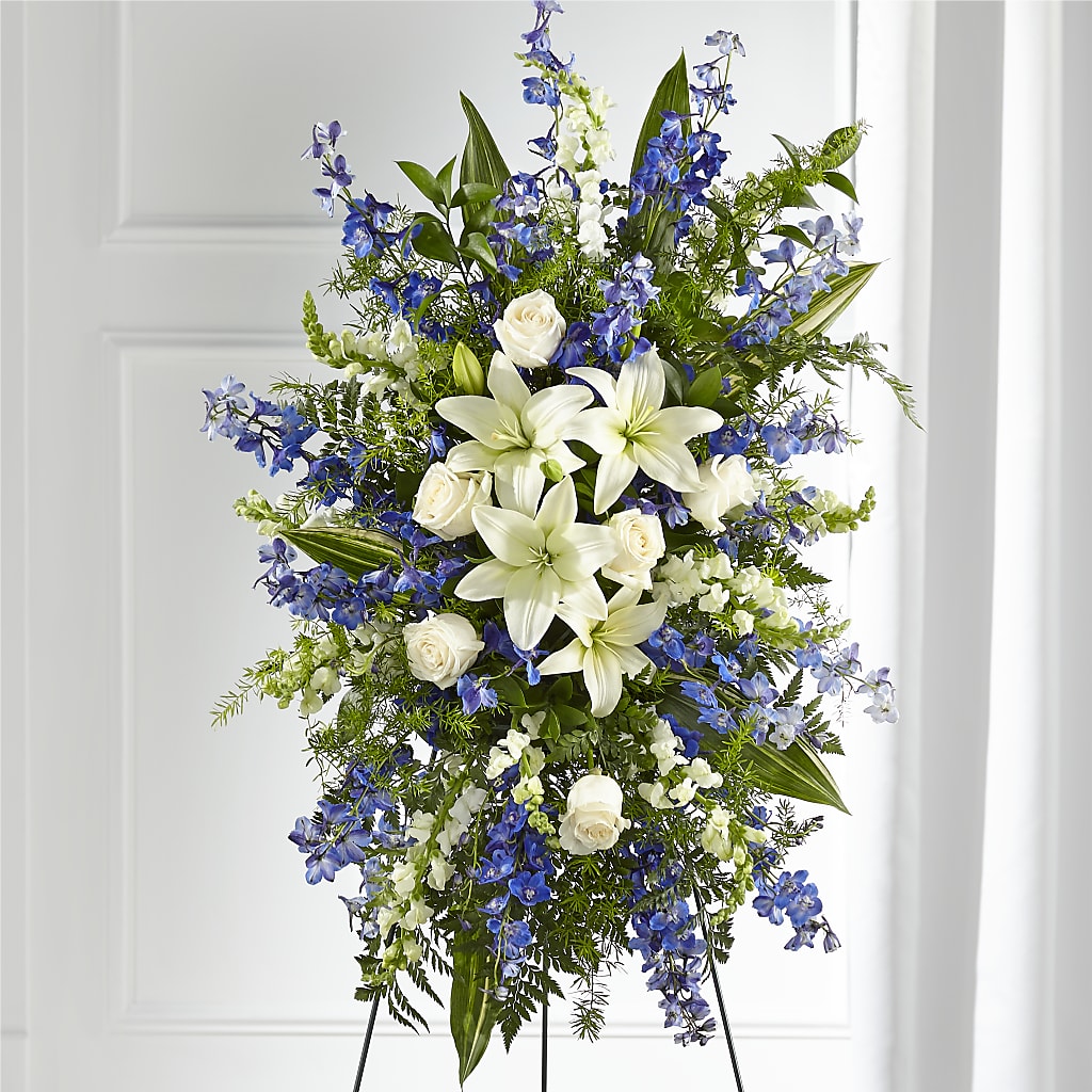 Faithful Friend Standing Spray – Flair Floral Designs, Lake Dallas TX