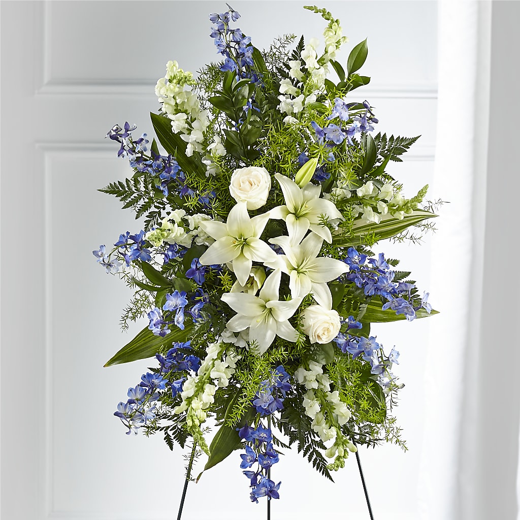 Faithful Friend Standing Spray – Flair Floral Designs, Lake Dallas TX