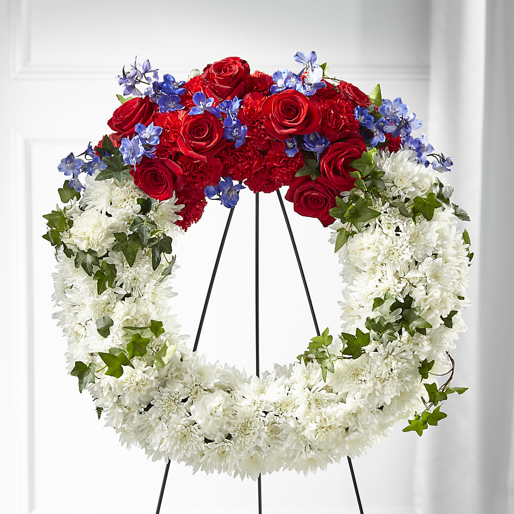 Patriotic Passion Wreath – Flair Floral Designs, Lake Dallas TX