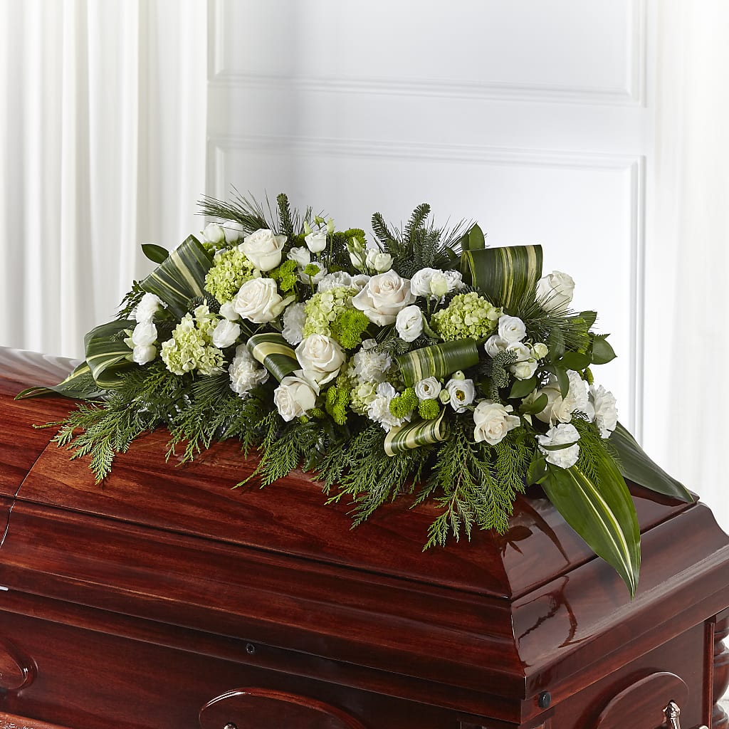 Hopeful Gesture Casket Spray – Flair Floral Designs, Lake Dallas TX