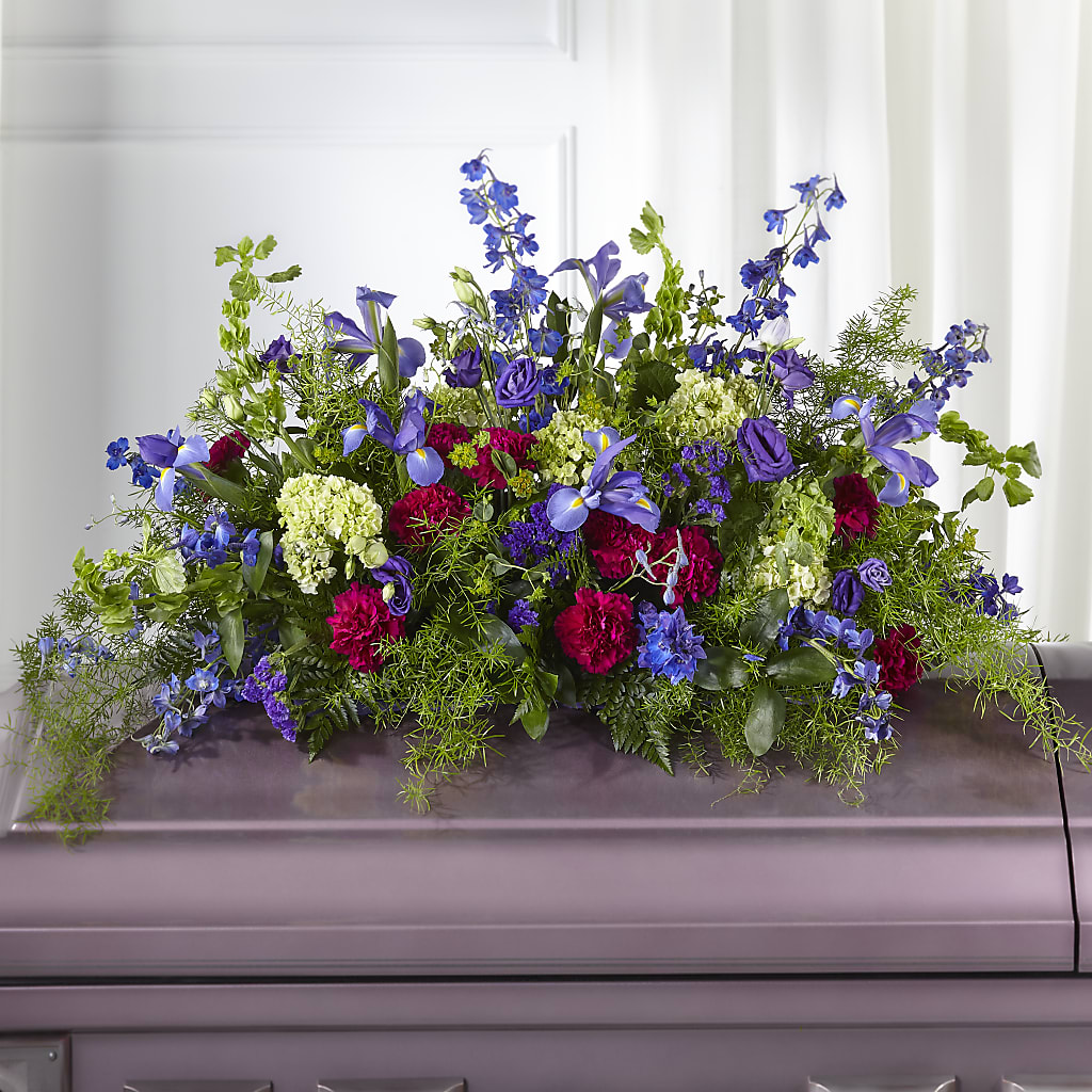 Always Treasured Casket Spray – Flair Floral Designs, Lake Dallas TX