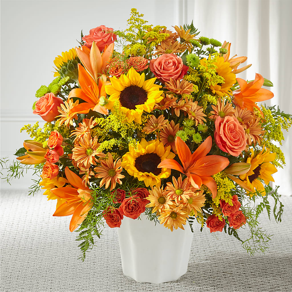 Harvest Thoughts Floor Basket – Flair Floral Designs, Lake Dallas TX