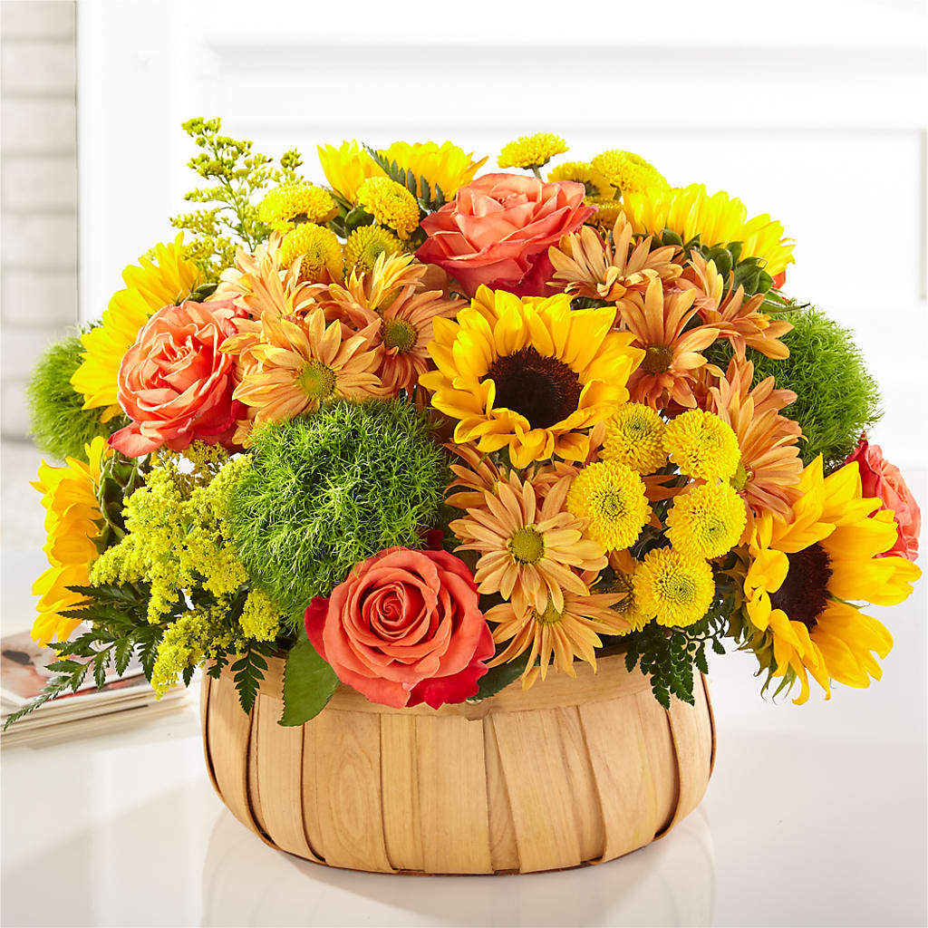 Harvest Sunflower Basket – Flair Floral Designs, Lake Dallas TX