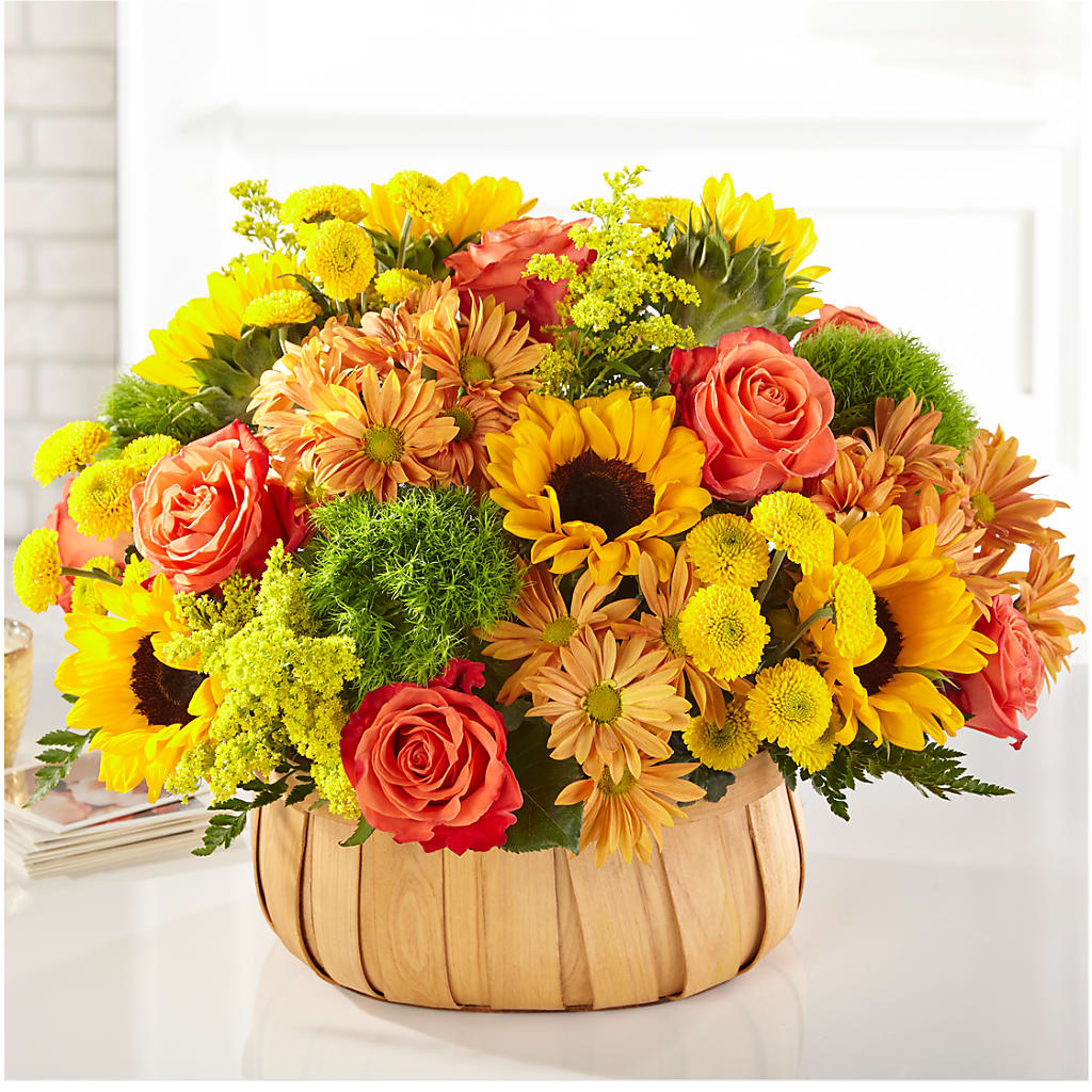 Harvest Sunflower Basket – Flair Floral Designs, Lake Dallas TX