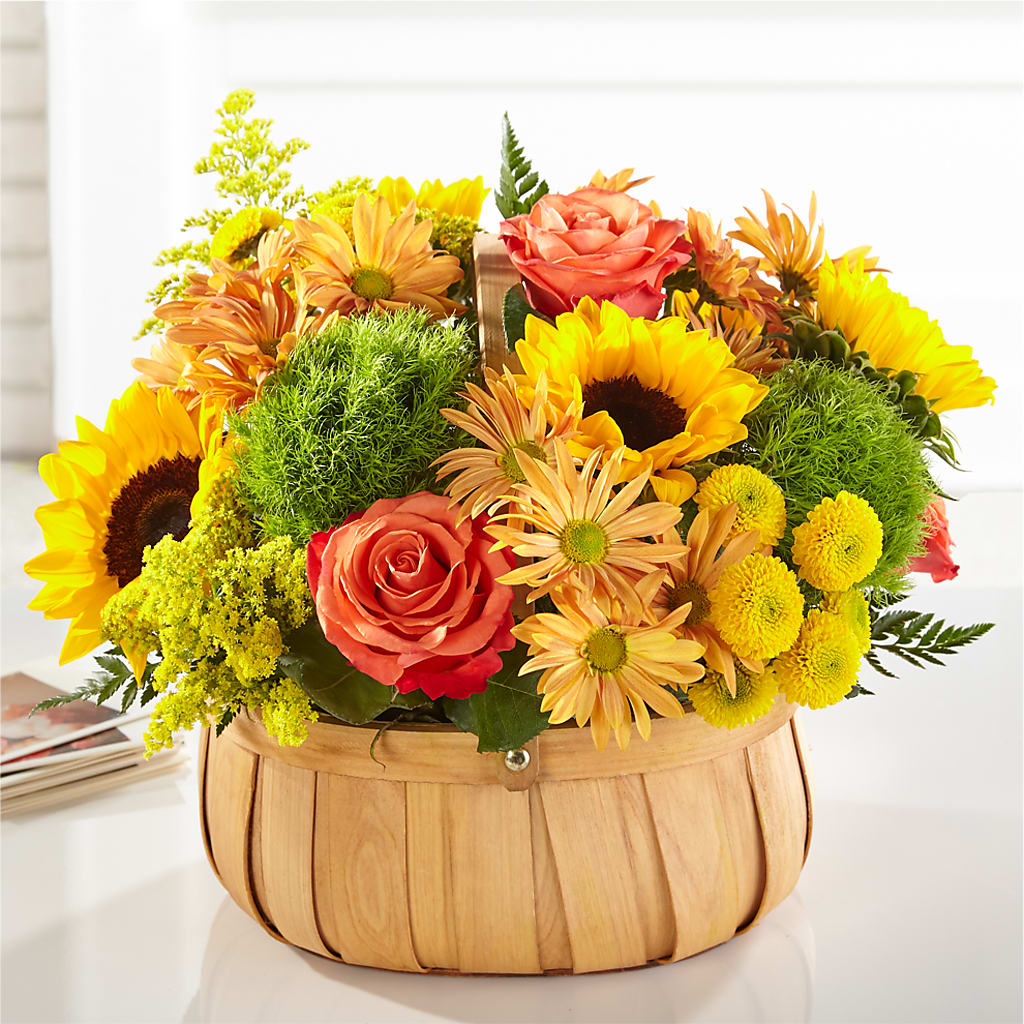 Harvest Sunflower Basket – Flair Floral Designs, Lake Dallas TX