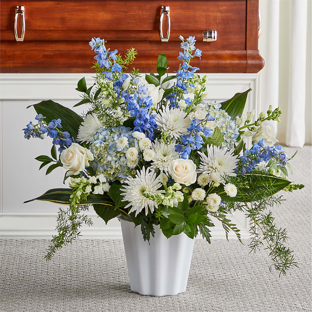 Everlasting Memories Floor Basket – Flair Floral Designs, Lake Dallas TX