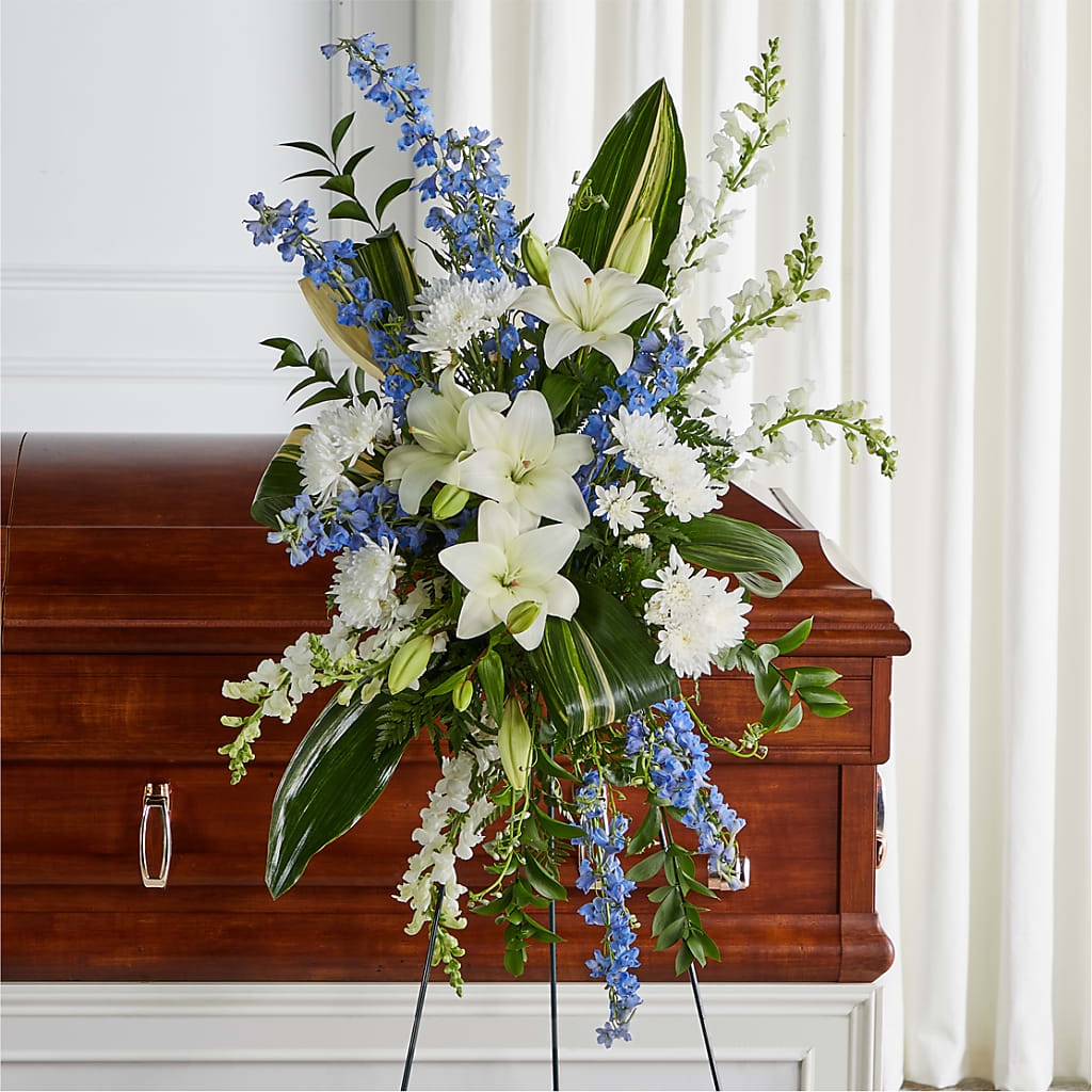 Eternal Impressions Standing Spray – Flair Floral Designs, Lake Dallas TX