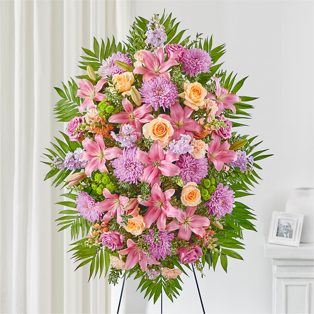 Love & Light Standing Spray – Flair Floral Designs, Lake Dallas TX