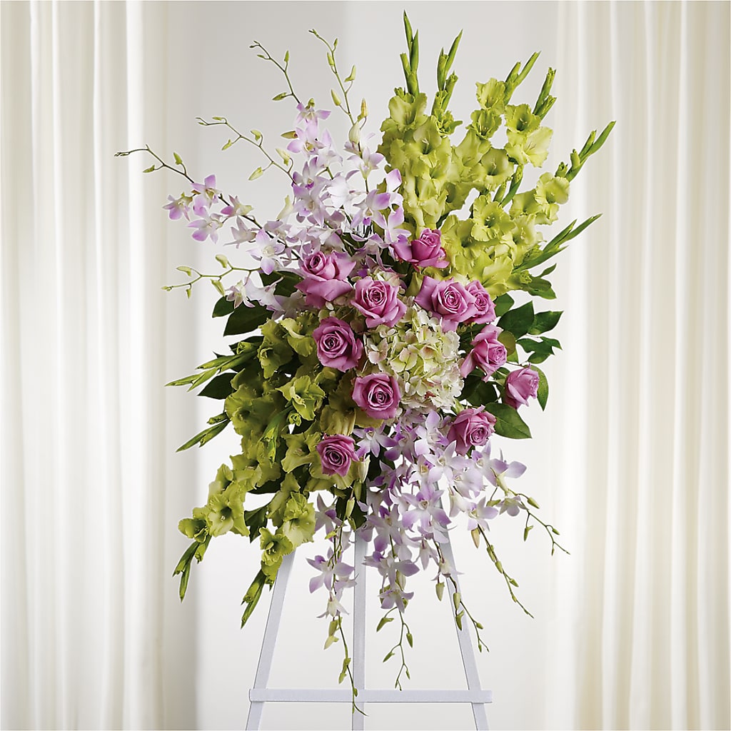 Lasting Legacy Standing Spray – Flair Floral Designs, Lake Dallas TX