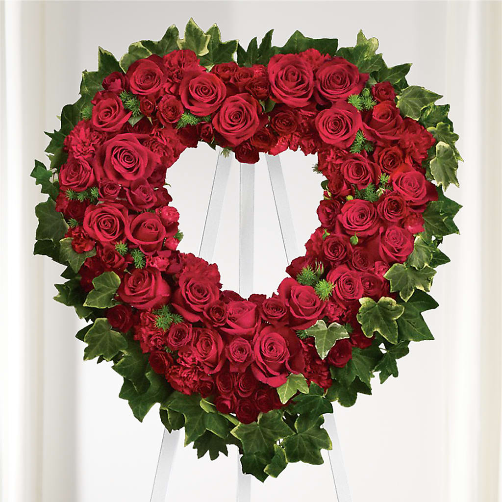 Wholehearted Standing Spray – Flair Floral Designs, Lake Dallas TX