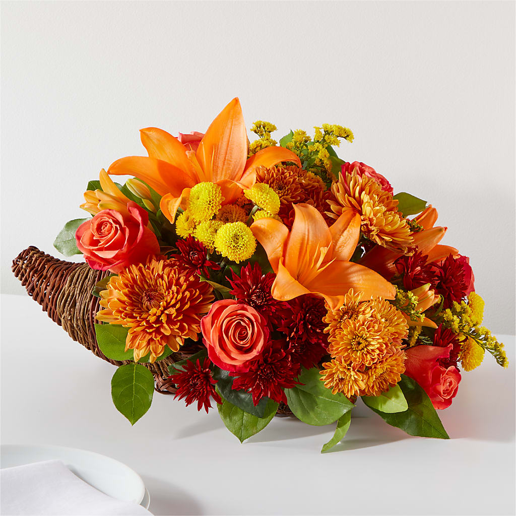 Bouquet of Blessings Cornucopia – Flair Floral Designs, Lake Dallas TX