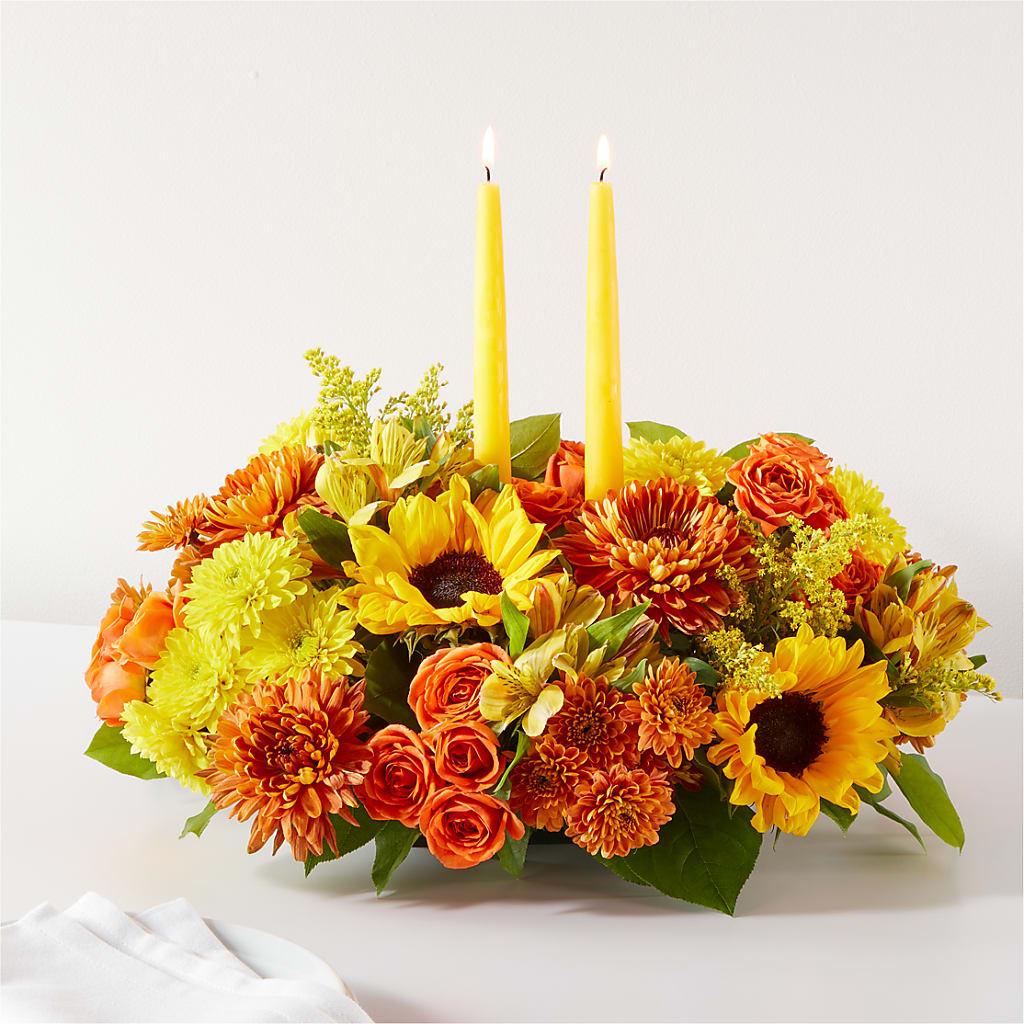 Autumn Harmony Centerpiece – Flair Floral Designs, Lake Dallas TX