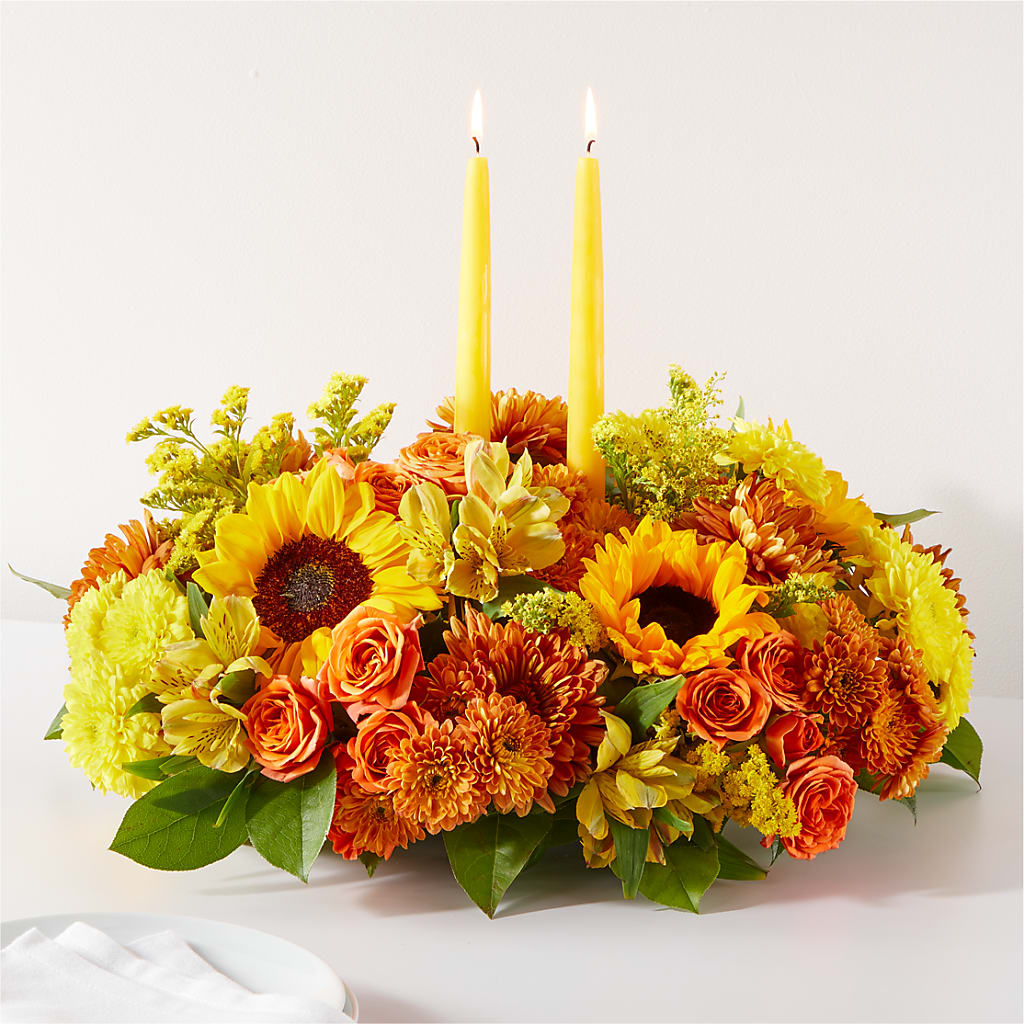 Autumn Harmony Centerpiece – Flair Floral Designs, Lake Dallas TX