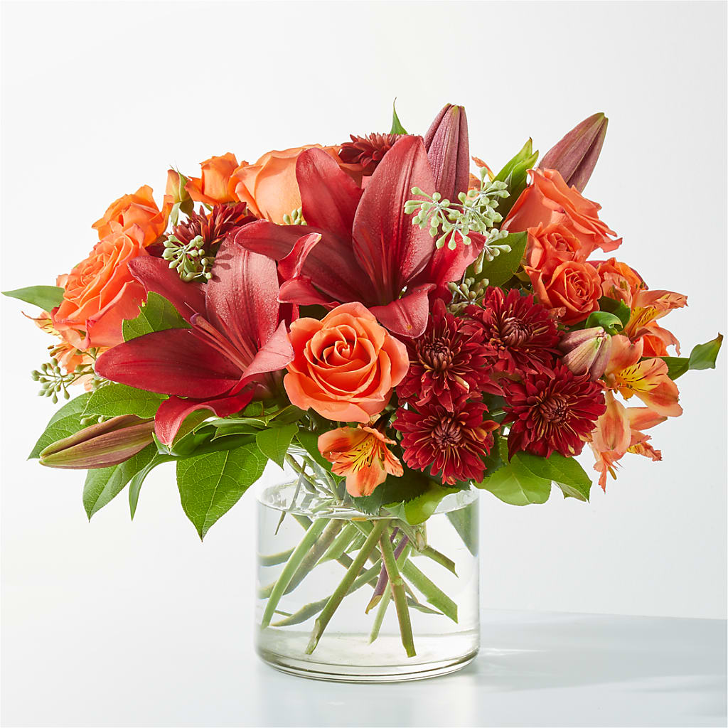 Crimson Leaves Bouquet – Flair Floral Designs, Lake Dallas TX