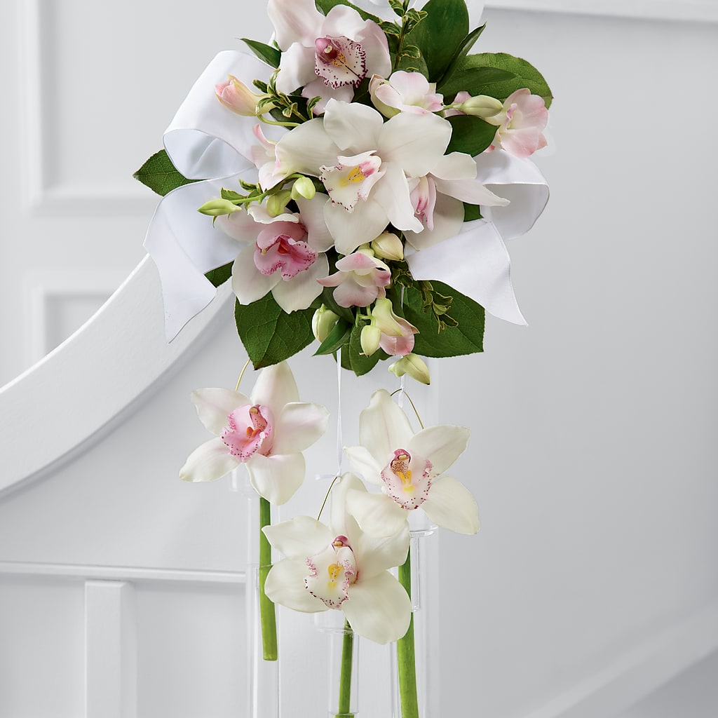 Perfect Entrance Pew Arrangement – Flair Floral Designs, Lake Dallas TX