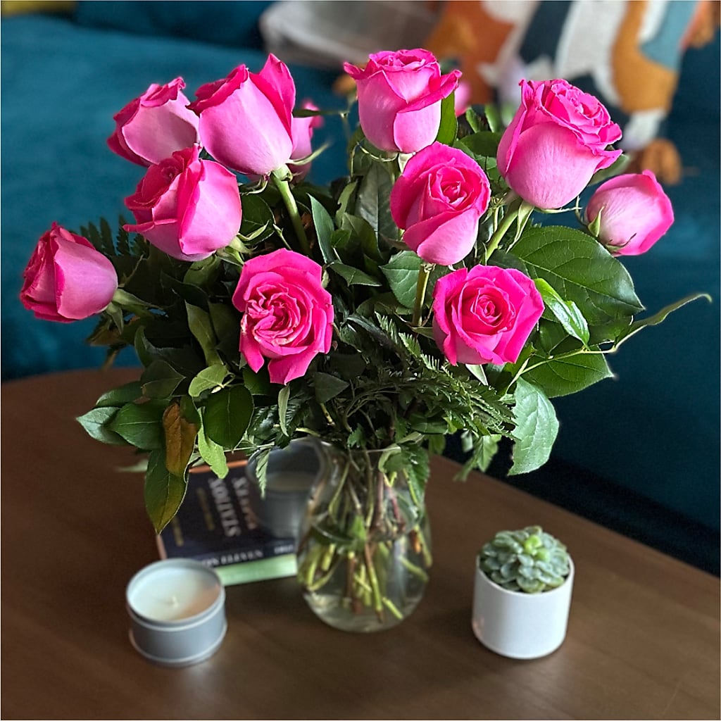 Long Stem Pink Rose Bouquet –  Flair Floral Designs, Lake Dallas TX