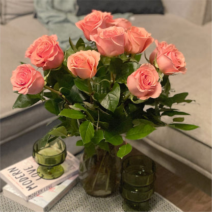 Long Stem Pink Rose Bouquet –  Flair Floral Designs, Lake Dallas TX