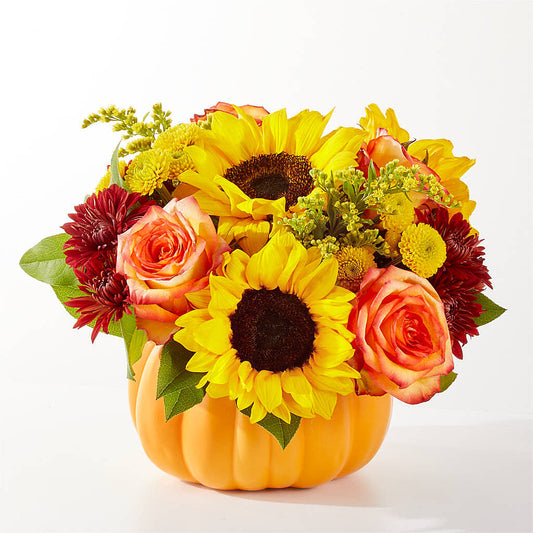 Golden Gourd Pumpkin Bouquet –  Flair Floral Designs, Lake Dallas TX