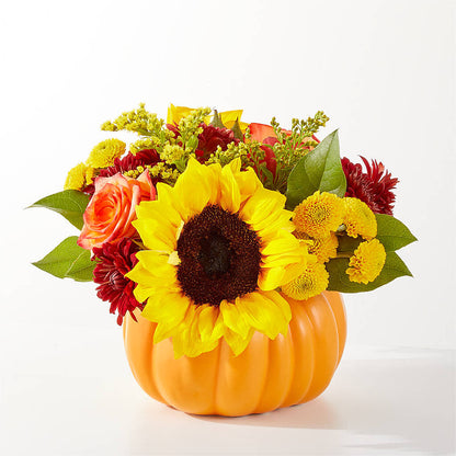 Golden Gourd Pumpkin Bouquet –  Flair Floral Designs, Lake Dallas TX