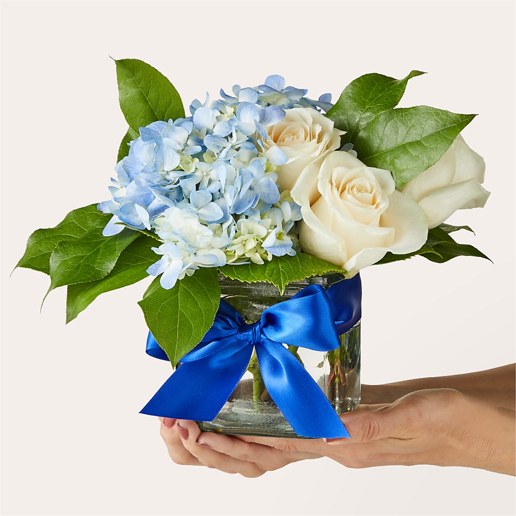 Sky Blue Delight Bouquet –  Flair Floral Designs, Lake Dallas TX