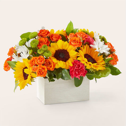 Sun-drenched Blooms Box Bouquet –  Flair Floral Designs, Lake Dallas TX