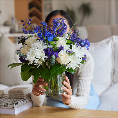 Cerulean Waves Bouquet –  Flair Floral Designs, Lake Dallas TX
