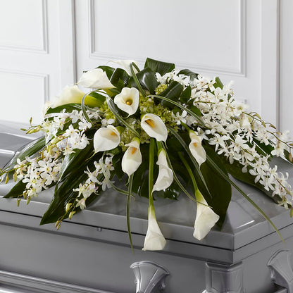 Angel Wings Casket Spray –  Flair Floral Designs, Lake Dallas TX