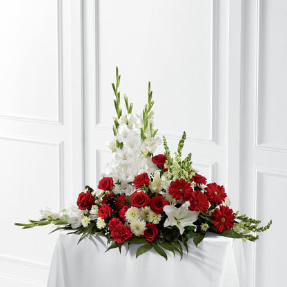 Crimson & White Arrangement –  Flair Floral Designs, Lake Dallas TX