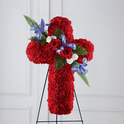 Faithful Hero Floral Cross –  Flair Floral Designs, Lake Dallas TX
