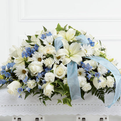 Tender Treasure Casket Spray –  Flair Floral Designs, Lake Dallas TX