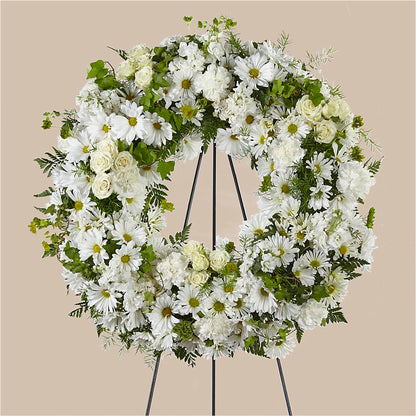 Faithful Wishes Wreath –  Flair Floral Designs, Lake Dallas TX
