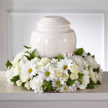 Ivory Gardens Cremation Adornment –  Flair Floral Designs, Lake Dallas TX