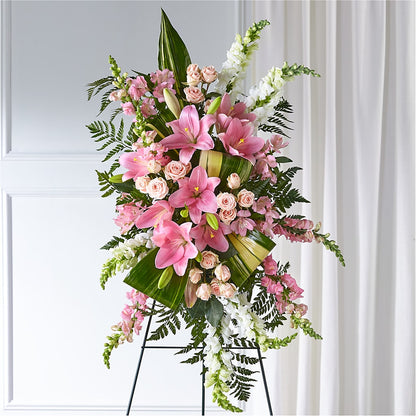 Elegant Embrace Standing Spray –  Flair Floral Designs, Lake Dallas TX