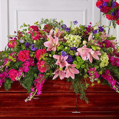 Radiant Tribute Casket Spray –  Flair Floral Designs, Lake Dallas TX