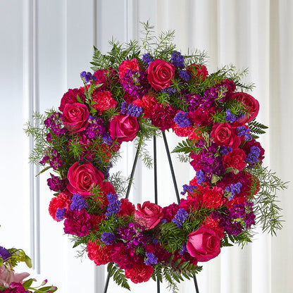 Calming Colors Wreath –  Flair Floral Designs, Lake Dallas TX